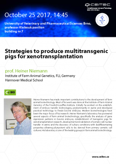 Lecture: Strategies to Produce Multitransgenic Pigs for Xenotransplantation