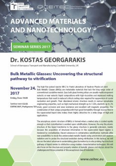 Advanced Materials and Nanotechnology Seminar Series 2017: Kostas GEORGARAKIS