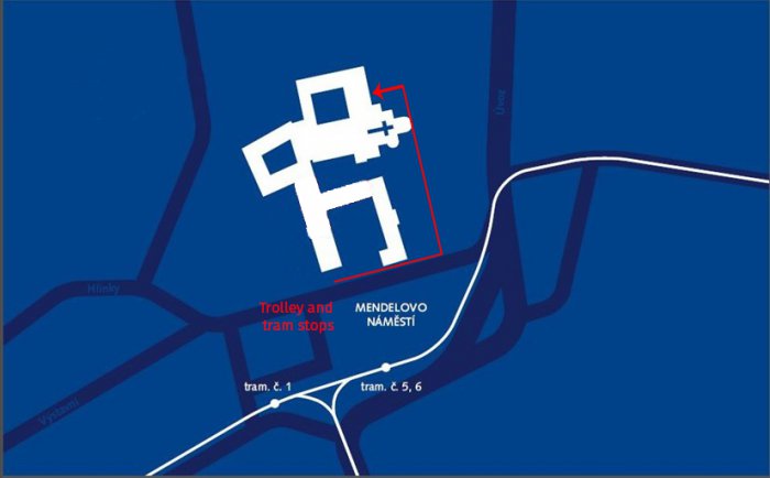 map route to chapter hall mendel museum