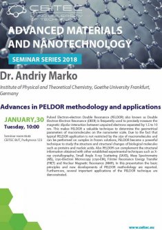 Advanced Materials and Nanotechnology Seminar Series 2018: Dr Andriy Marko
