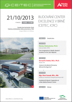 Přednášky: Budování center excelence v Brně (CEITEC, ICRC)