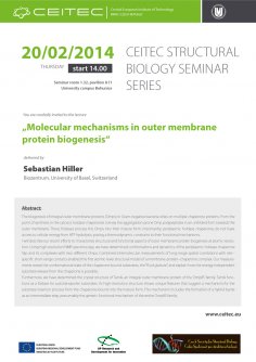 Structural Biology Seminar Series: Molecular mechanisms in outer membrane protein biogenesis
