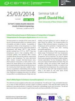 Seminar talk of prof. David Hui