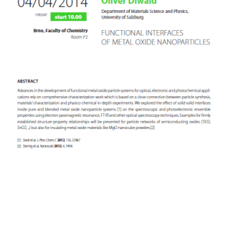 Seminar: Functional interfaces of metal oxide nanoparticles