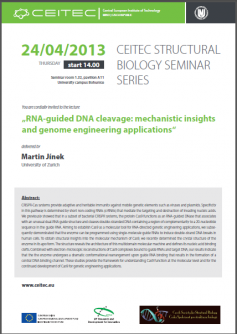 Structural Biology Seminar Series: RNA-guided DNA cleavage: mechanistic insights and genome engineering applications