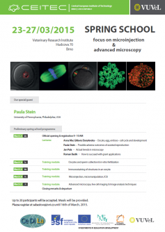 SPRING SCHOOL focus on microinjection & advanced microscopy