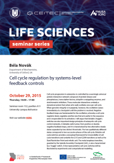 Life Sciences Seminar Series - Béla Novák