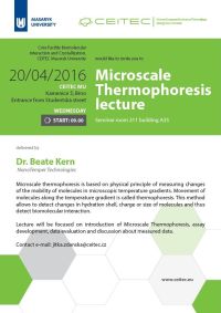 Microscale Thermophoresis lecture