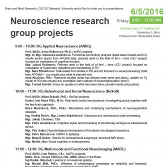 Presentations of Neuroscience Center Projects