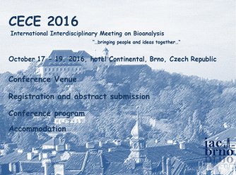 13. Mezinárodní interdisciplinární konference o bioanalýze CECE 2016