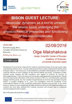 GUEST LECTURE: Molecular dynamics as a tool to unravel the atomic basis underlying the physicochemical properties and functioning of bio-macromolecules