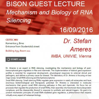 GUEST LECTURE: Mechanism and Biology of RNA Silencing