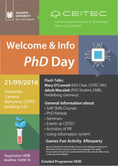 Welcome & Info PhD Day