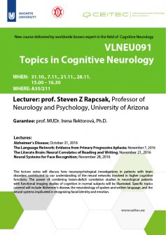 Lecture: Topics in Cognitive Neurology