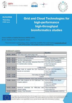 Workshop on Grid and Cloud technologies for high-performance high-throughput bioinformatics